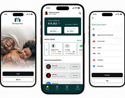 UX/UI case study - Money mate savings app