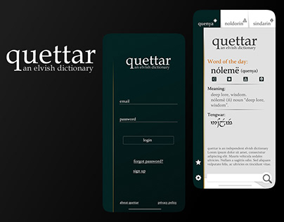 quettar - an elvish dictionary