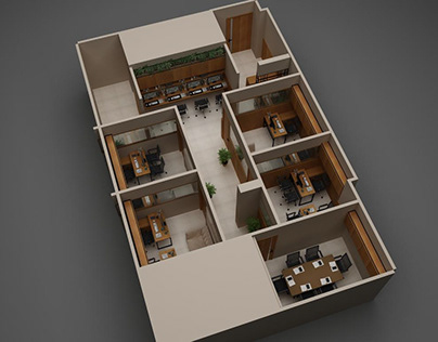 Law Firm Office Interior Design & 3D Visualize.