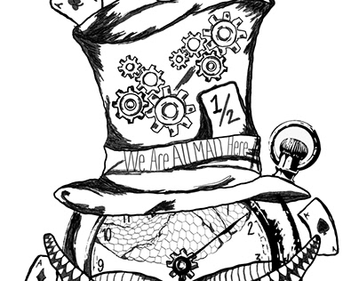 My take on steampunk sketching ~ The Madhatter