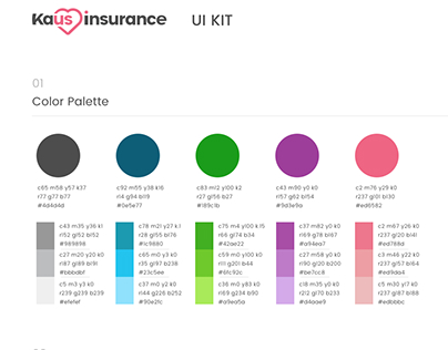 UI Kit for an insurance website