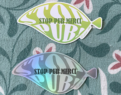 Stickers Stop Pub Merci