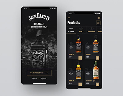 App design Concept for Jack Daniel's brand