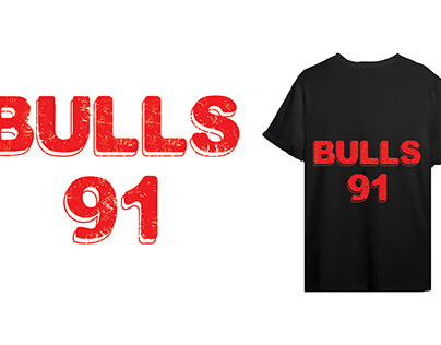 Free bulls 91 t-shirt design vector and mockup........