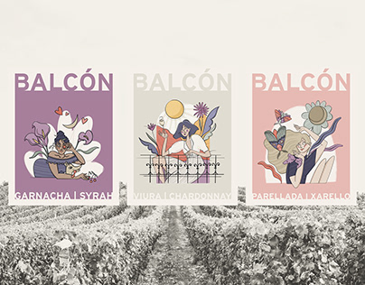Project thumbnail - BALCÓN | wine label design | illustration