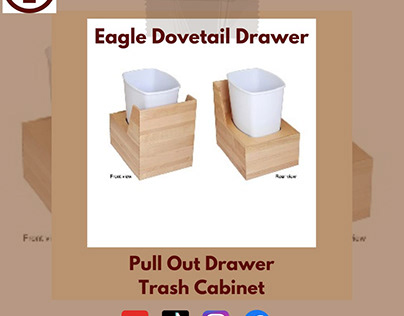 Pull Out Drawer Trash Cabinet | Eagle Dovetail Drawers