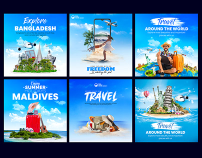 Travel agency social media banner