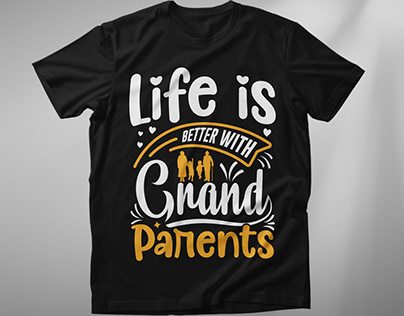 Grandparent's day typography trendy T-shirt design