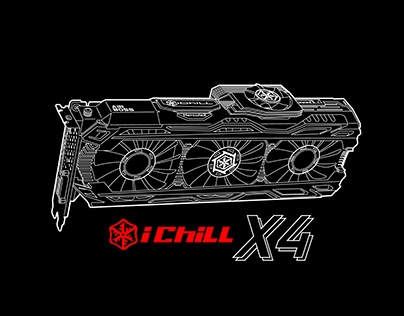 GTX 1080Ti iChill X4 Ultra - Vector Drawing