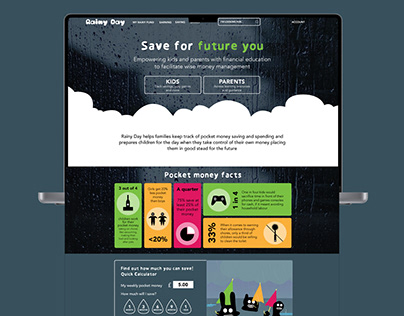 Rainy Day Educational Finance Website Design