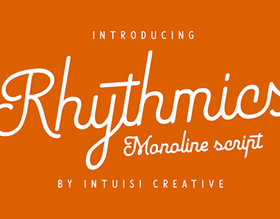 Rhythmics - Monoline Script Font Family