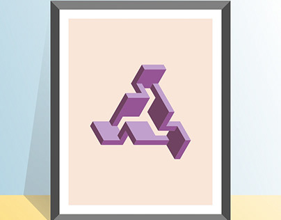 Purple impossible triangle