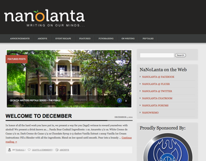 NaNoLanta Website & Branding