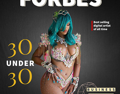 Rihanna, Forbes, Graphic Design, Adobe, colour pop