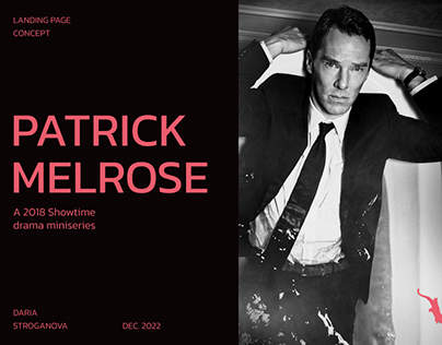 Patrick Melrose miniseries. Landing page concept