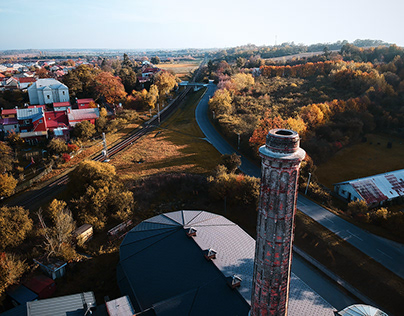The smokestack view from drone