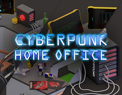 CYBERPUNK 2077 STYLE OFFICE
