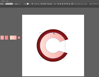 Drawing C Shape Logo in Adobe Illustrator