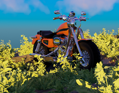 3d bike modeling and camera animation