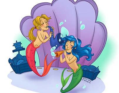Project thumbnail - Children's books illustration - The mermaid adventures