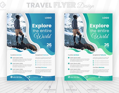 Travel Business Promotion Flyer Design
