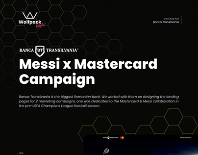 Banca Transilvania Messi X Mastercard - Web Design