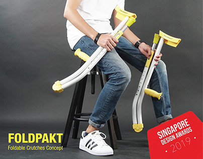 Foldpakt: Foldable Crutches Concept
