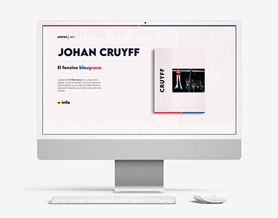 Landing page proyecto editorial Johan Cruyff-Barcelona