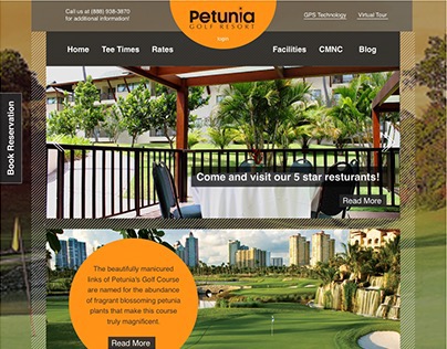 Petunia Golf Resort Website