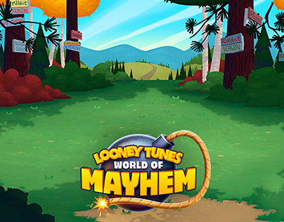 Backgrounds art for Looney Tunes World of Mayhem