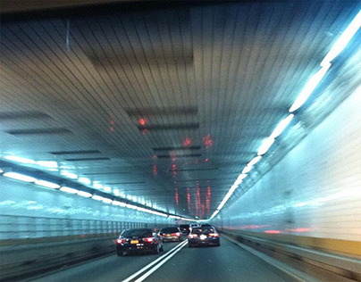 Driving through the Holland tunnel