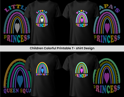 Free Download Children Colorful T-shirt Design