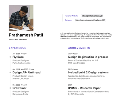 Resume 2022- Prathamesh Patil