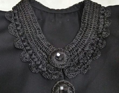 Crochet handmade collar done by Laala's Boutique
