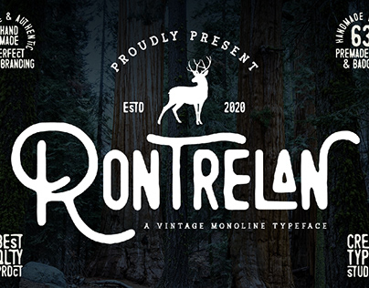 RONTRELAN - Vintage Monoline Typeface