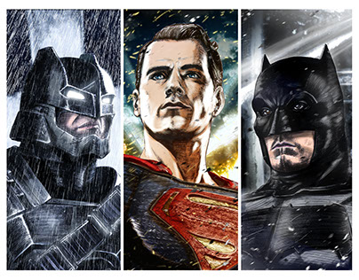 Batman v Superman: Dawn of Justice Ink Posters [x3]