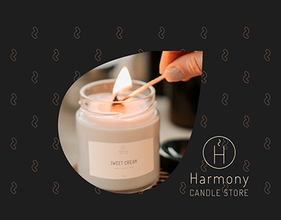 Harmony. Candle Store LOGO hygge-concept