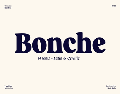 Bonche - with Free Font