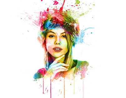Cute Girl Watercolor t shirt design by graphics_color