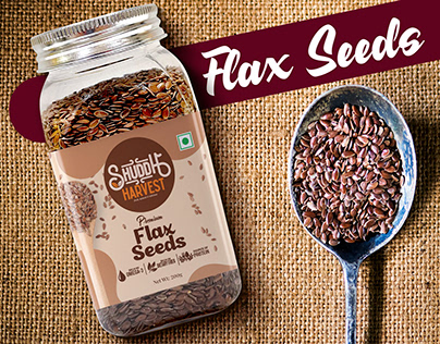 SHUDDH HARVEST - Flax Seeds - Label Design
