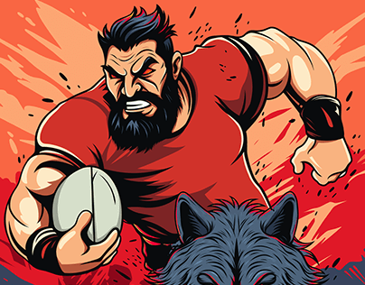 Illustrations “Força Lobos” | Rugby World Cup 2023