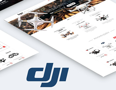 Corporative website for company DJI with catalog
