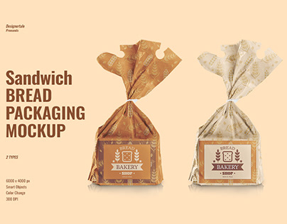Sandwich Bread Packaging Mockup