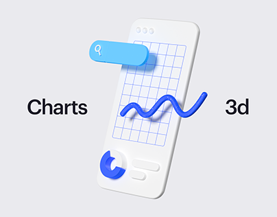 3D Charts & Analytics illustration set