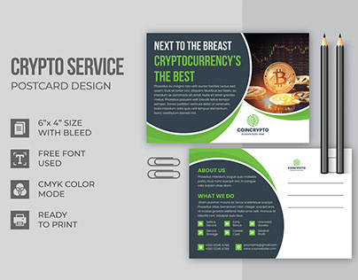 Cryptocurrency Company Postcard Design