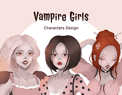 "Vampire Girls", сharacter design, October 2023
