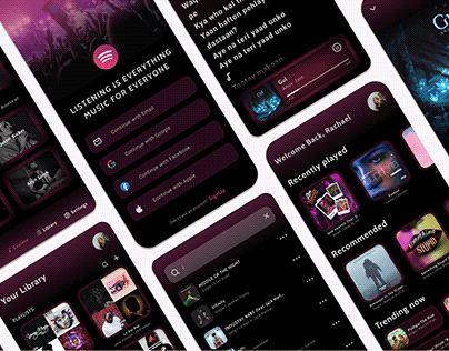 Spotify mobile app ui redesign