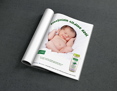 Komili - Bebek Şampuanı Dergi İlan Tasarımı