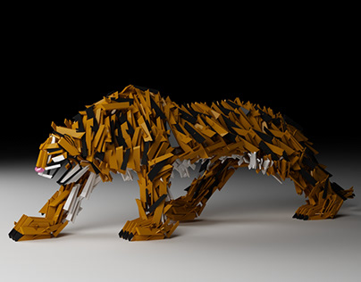 Tluster tiger sculpture