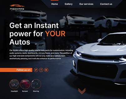 Car modification services website